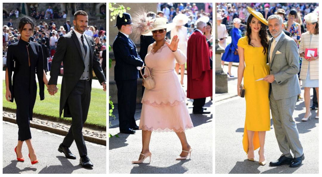 Oprah Winfrey, David Beckham y su esposa Victoria, al igual que George Clooney y su esposa, fueron algunos de los 600 invitados a la ceremonia.